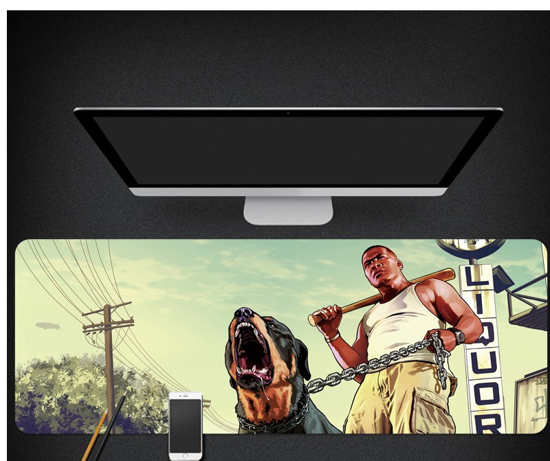 ♥❤❥Grand Theft Auto GTA5 surrounding the game mouse pad computer game keyboard table mat super large e-sports mouse pad