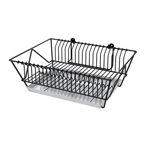 GIÁ ÚP BÁT ĐĨA IKEA FINTORP 37.5x29x13.5 cm ( ĐEN &amp; INOX )