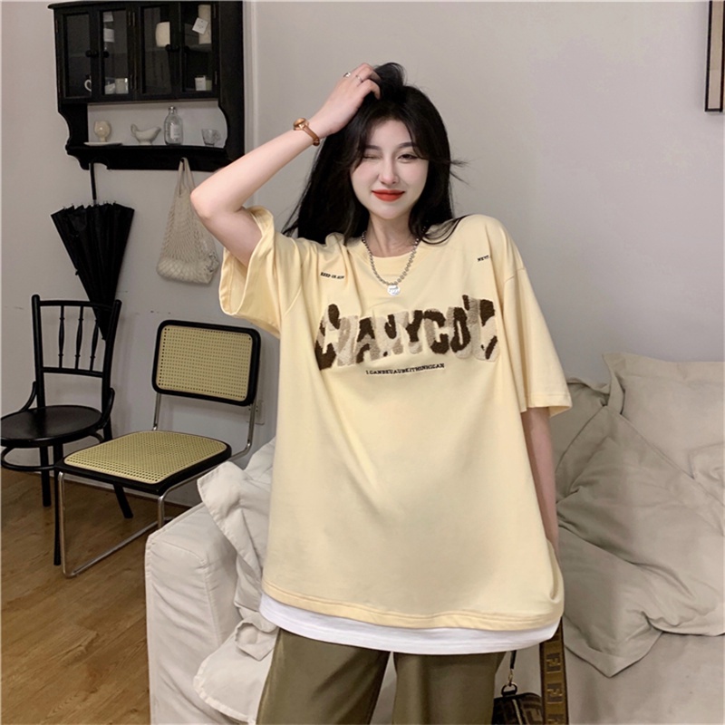 Áo Thun Nữ Ngắn Tay In Chữ Thời Trang Hàn Quốc
