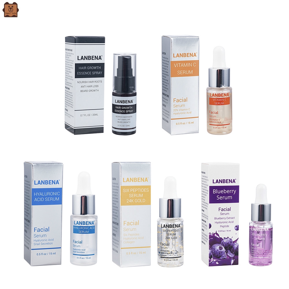 [Hàng mới về] Serum Lanbena với 6 peptide/vàng 24k/vitamin E/ Hyaluronic Acid 15ml chống lão hóa da