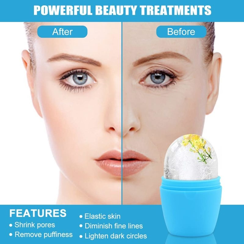 1 Ly Đá Lạnh Dạng Lăn Mát Xa Giảm Quầng Thâm Chống Nếp Nhăn Bằng Silicone Có Thể Tái Sử Dụng Tiện Lợi