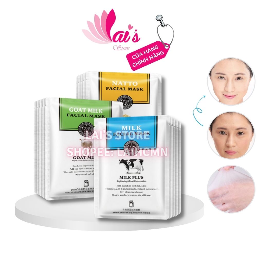 Mặt Nạ Sữa Bò, Sữa Dê, Đậu Nành Rorec Dưỡng Ẩm, Kiểm Soát Dầu, Thu Nhỏ Lỗ Chân Lông, Trắng Da, Ngừa Mụn Chính Hãng