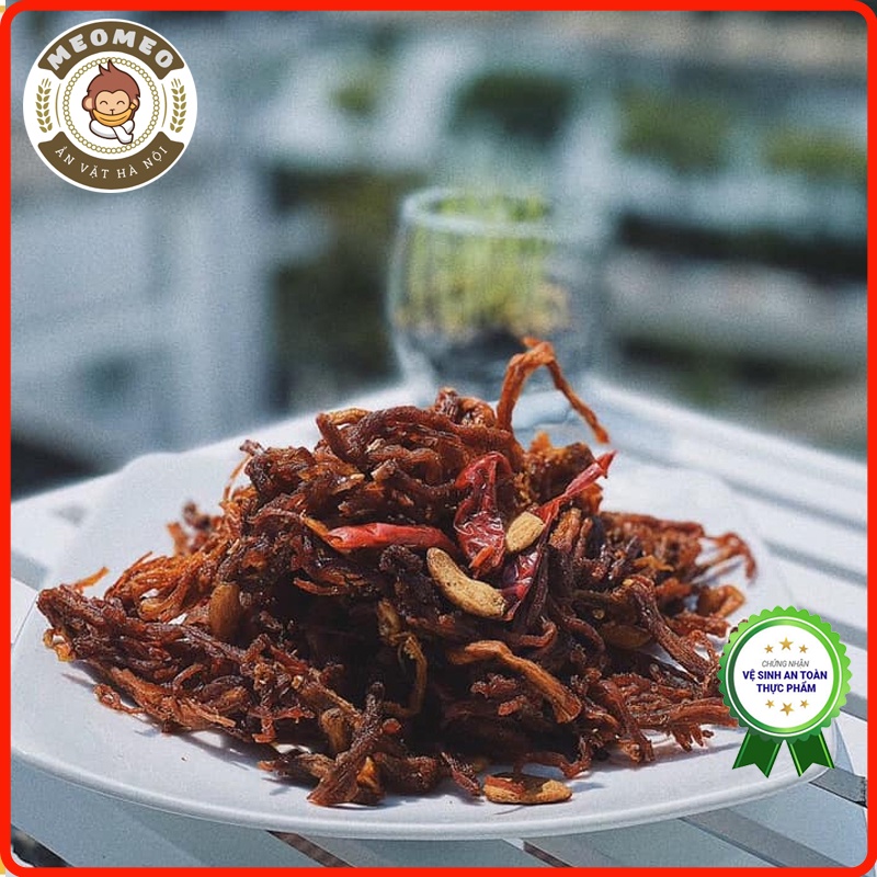 Khô heo cháy tỏi, thịt heo khô 300g loại ngon, heo khô cháy tỏi chuẩn vị MEOMEO đồ ăn vặt Hà Nội, tốt cho sức khỏe | BigBuy360 - bigbuy360.vn
