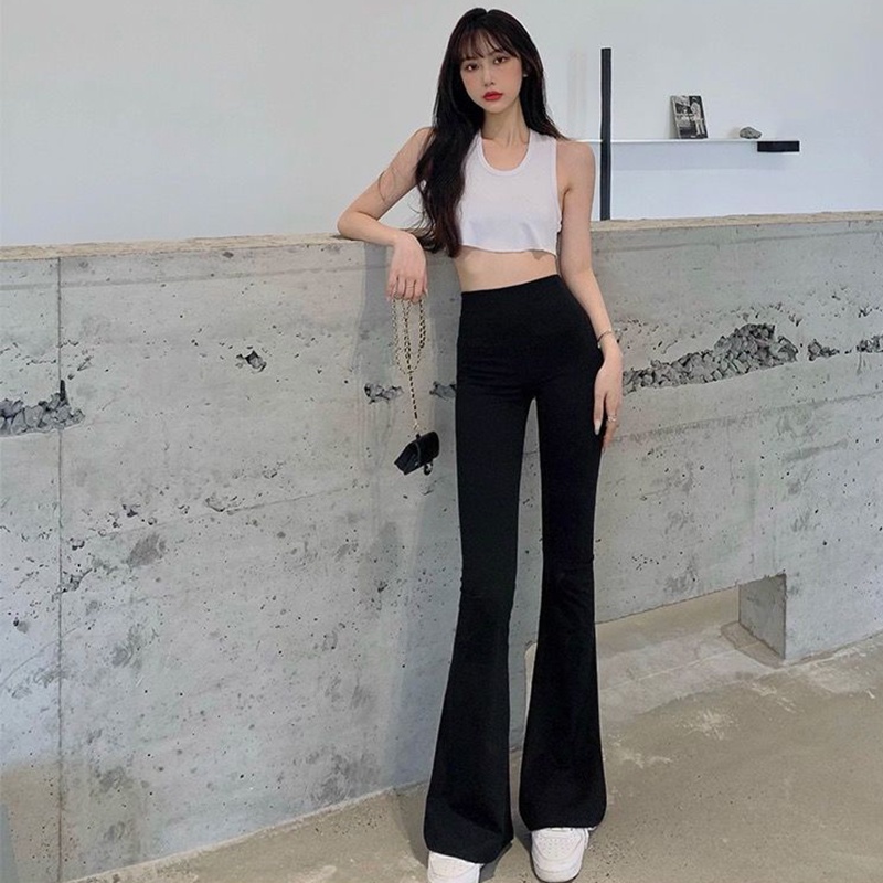 Quần yoga IELGY mỏng lưng cao co giãn màu đen cho nữ