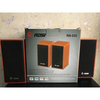 Loa vân gỗ rosi 333 - loa máy tính usb 2.0 âm thanh sắc nét