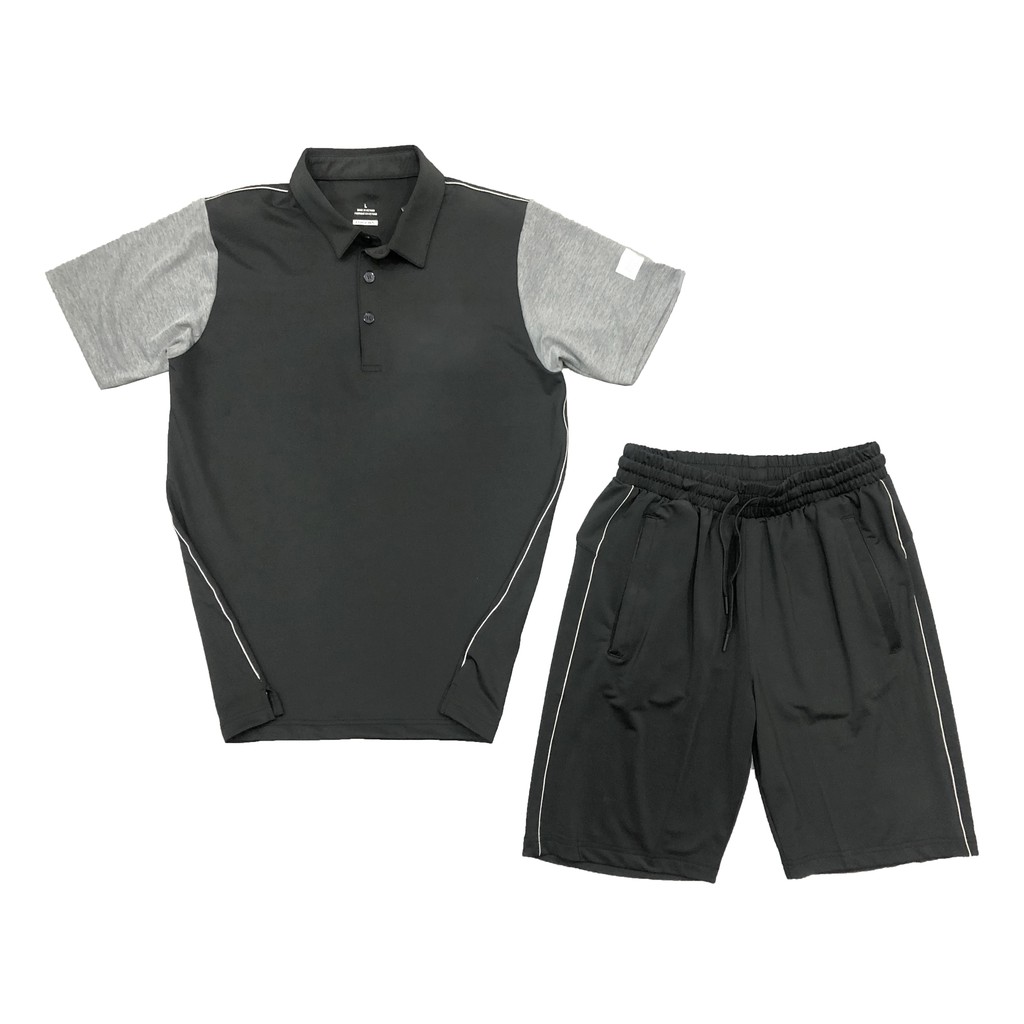 Bộ thể thao cổ bẻ vải xuất dư siêu co giãn thoáng mát | BigBuy360 - bigbuy360.vn