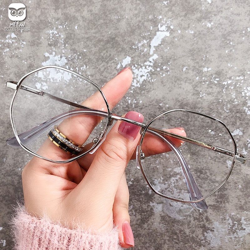 Kính Mát Gọng Kim Loại Chống Tia Bức Xạ Thời Trang Cho Nữ