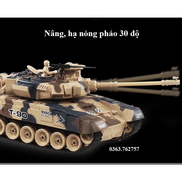 Đồ chơi xe tăng cao cấp, phun khói - bắn đạn