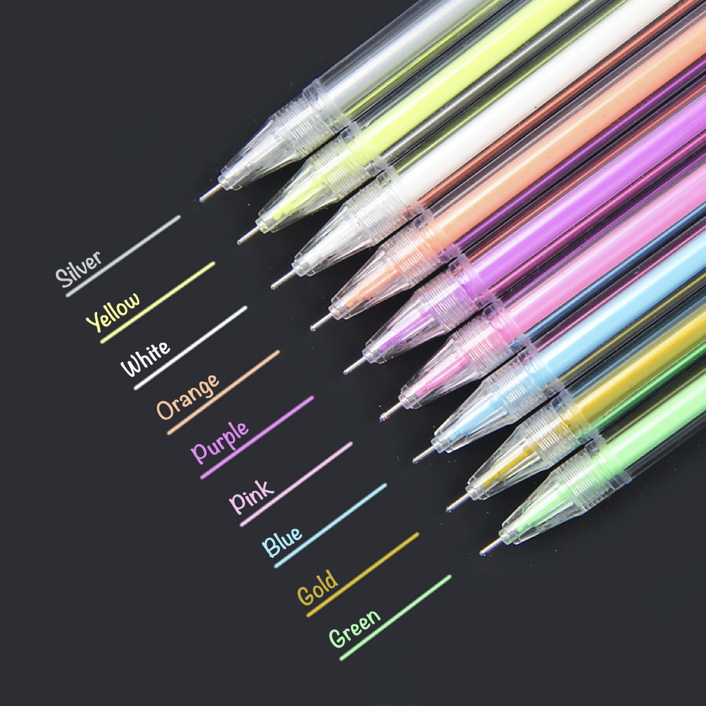 Set 9 Bút Màu Đen 0.6mm Vẽ Graffiti Chống Thấm Nước