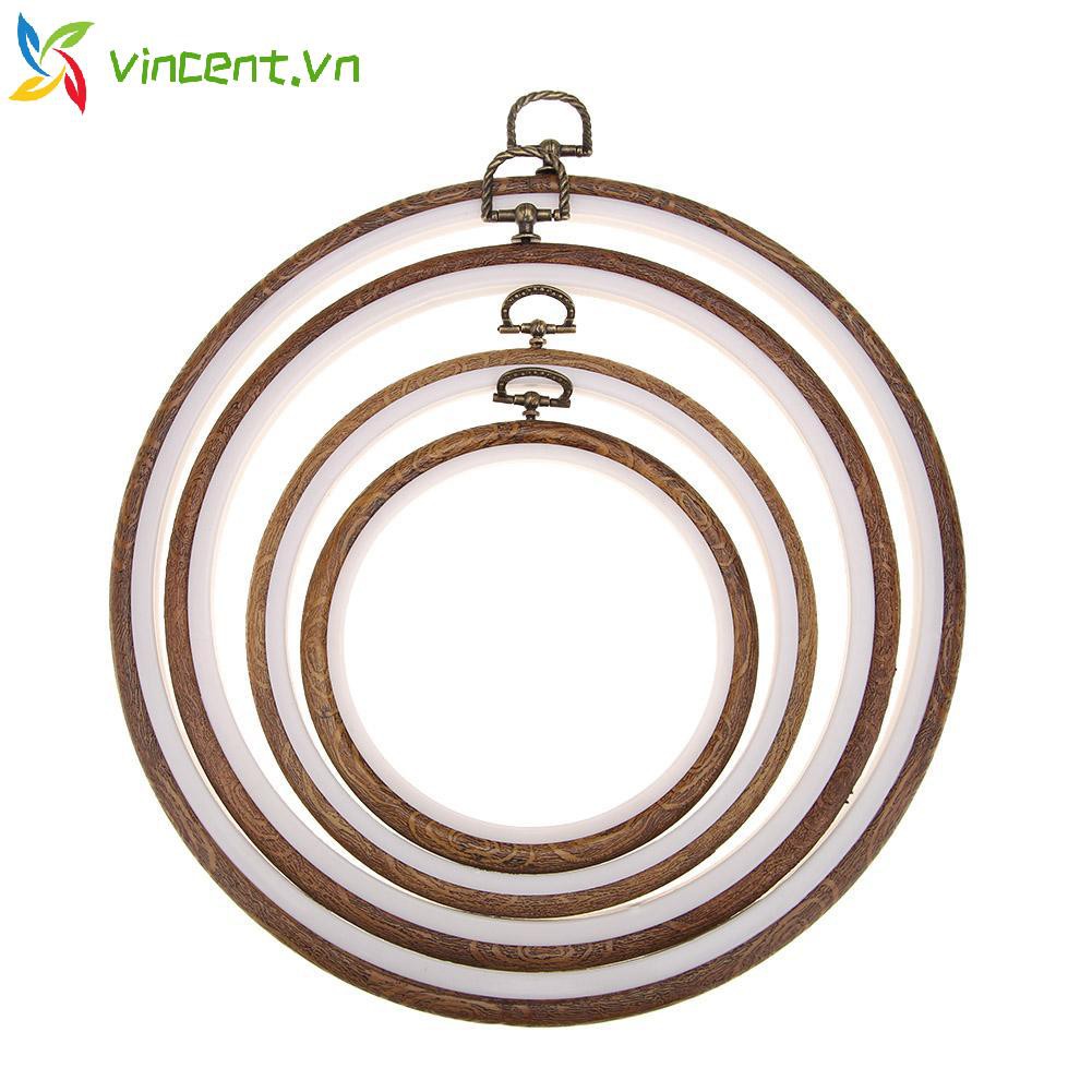 Khung Thêu Hình Tròn Bằng Nhựa Phong Cách Vintage