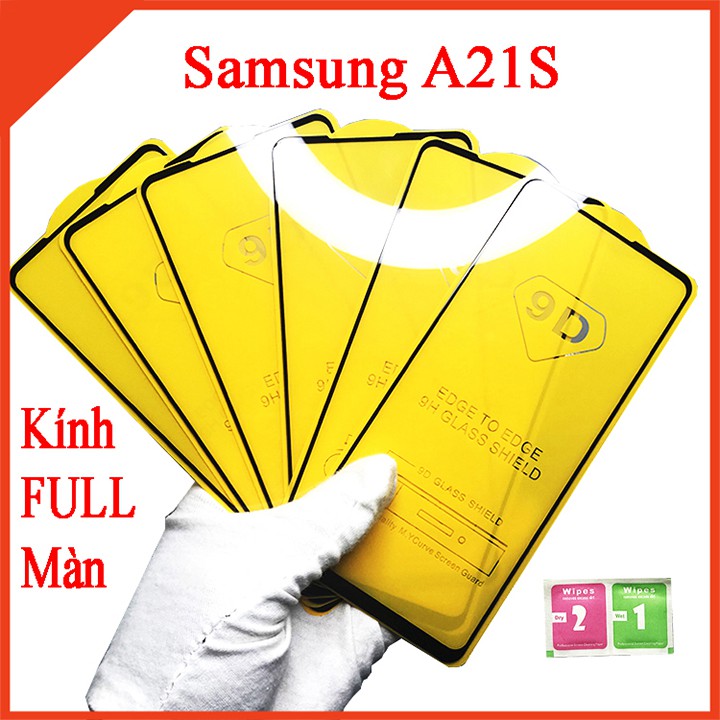 Kính cường lực Samsung A01/A01 Core/ A02/A02s/A11/A12/A21/A21s/A71/A72/A73/ A32 4G 9D Full màn Hình (Tặng kèm Giấy lau)