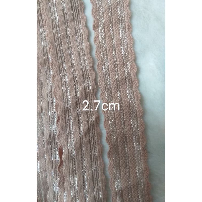 chun viền mềm ,co giãn nhẹ,size 2.7cm(5m/8k)