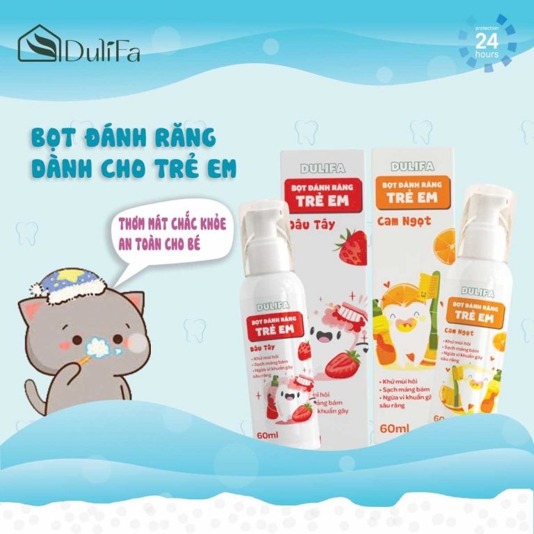 Kem đánh răng tạo bọt Dulifa dành cho bé 2-12 tuổi