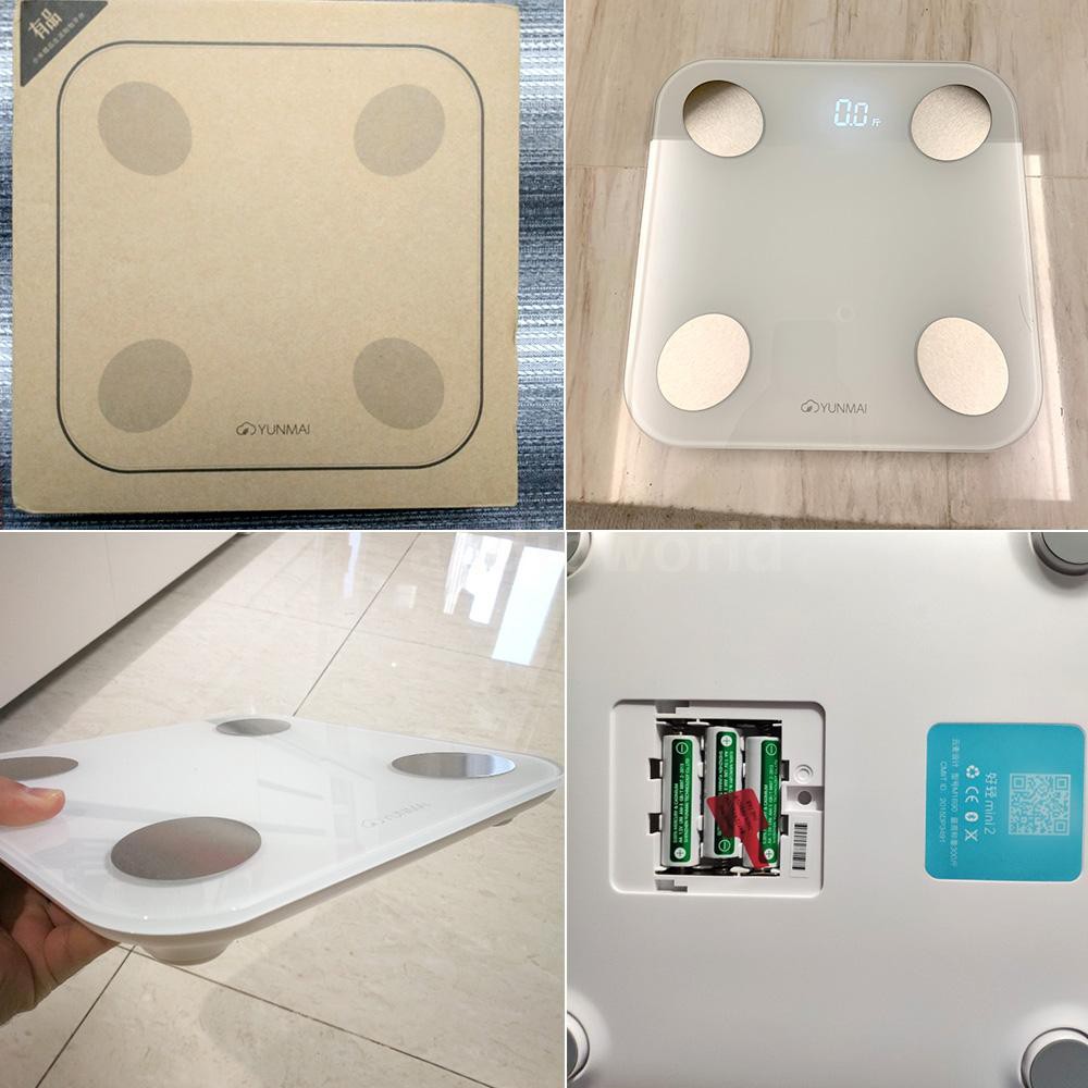 AIDO♦Xiaomi YUNMAI Mini 2 Smart Body Scale Balance Fat Weight Scales APP Control LED Digital Display