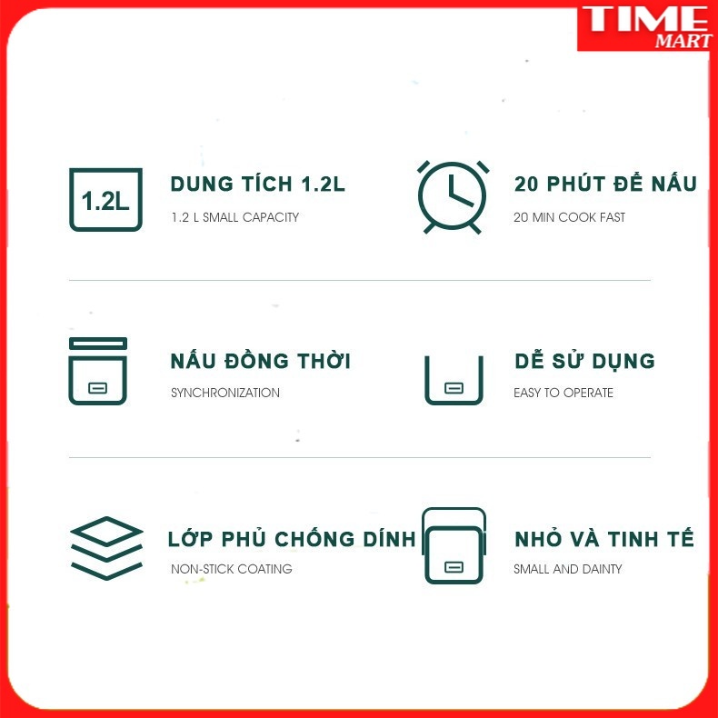 [ CHÍNH HÃNG ] Nồi cơm điện Mini đa năng JIASHI nấu cháo, hầm xương, hấp. Hàng nội địa cao cấp [TIME_MART]