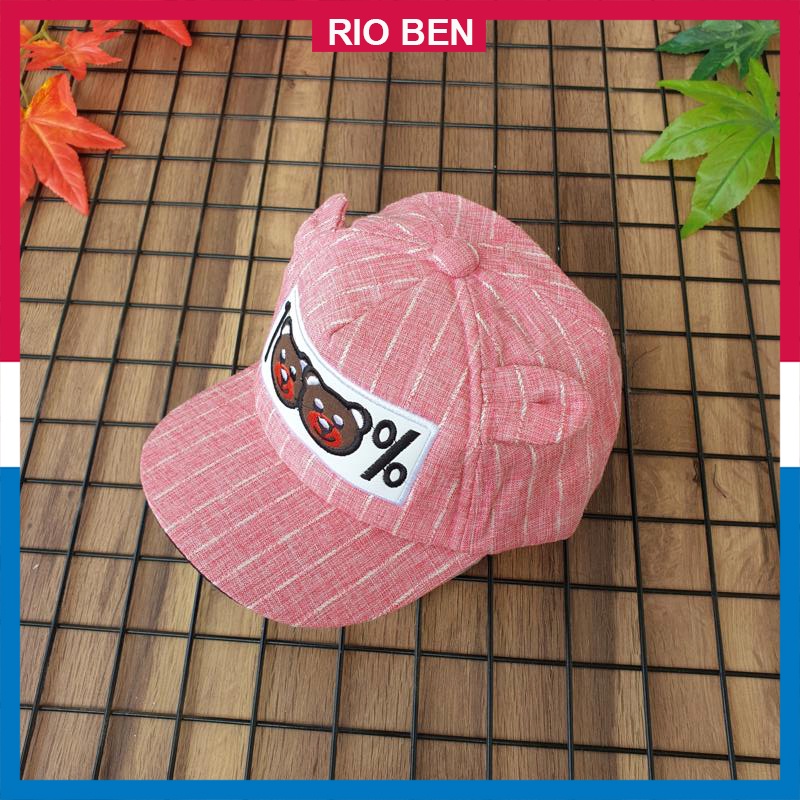 Nón cho bé nhỏ, thiết kế có tai, màu sắc thời trang, bé từ 1-3 tuổi RBN112