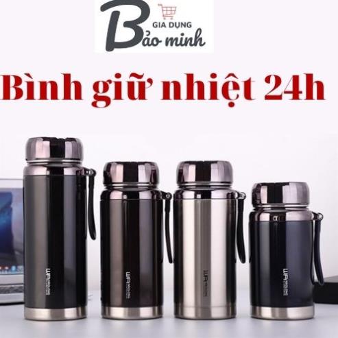 Bình giữ nhiệt nóng lạnh 1000-1200ML L7 inox 304 cao cấp 1 lít, 1,2 lít loại to inox 304 cao cấp BAOL giữ nhiệt lâu