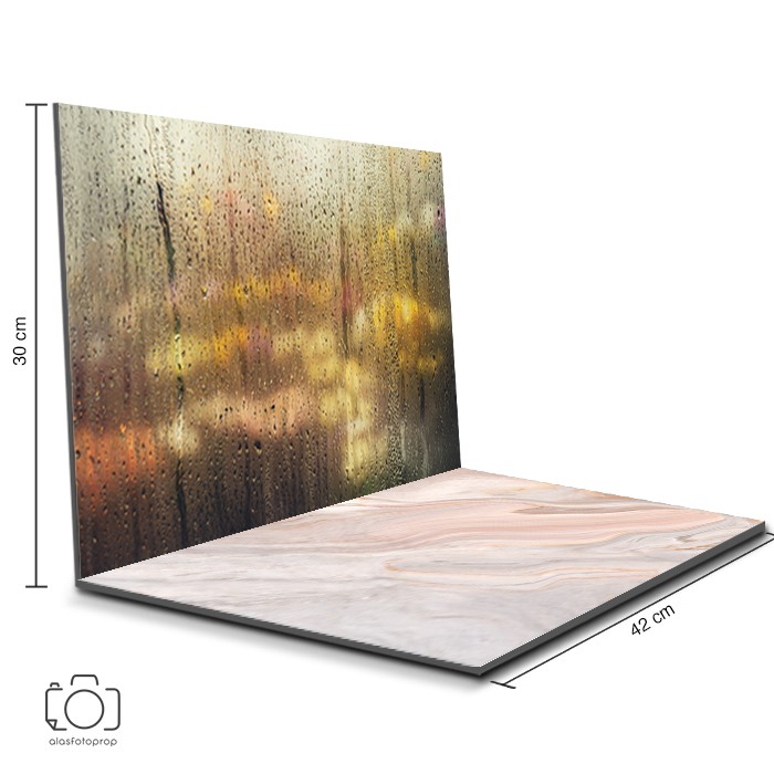 Tấm Phông Nền Chụp Ảnh Họa Tiết Đá Cẩm Thạch Màu Hồng 42x30 cm / Bokeh (Bkh-19)