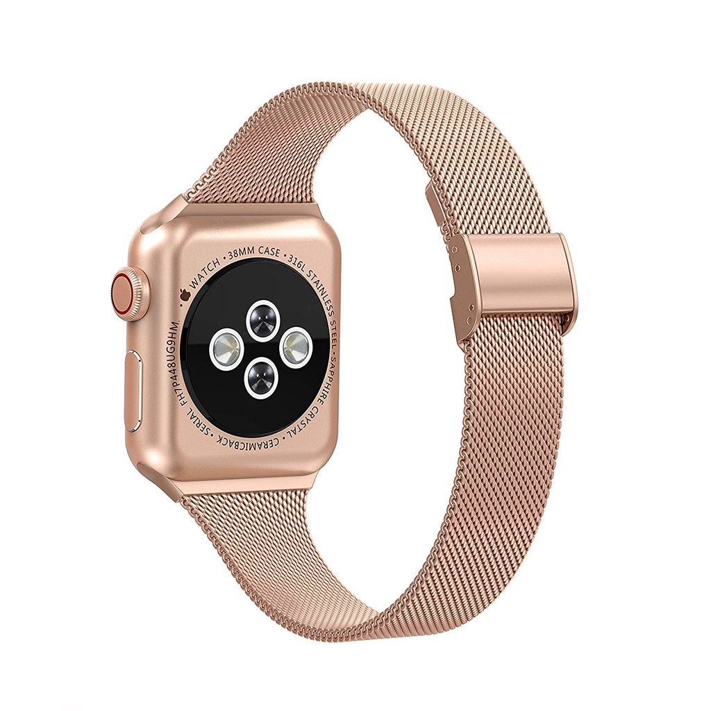 Dây đeo bằng thép không gỉ thích hợp cho đồng hồ thông minh Apple Watch 7/6/SE/5/4/3/2/1 40mm 38mm 41MM 45MM 44MM 42MM