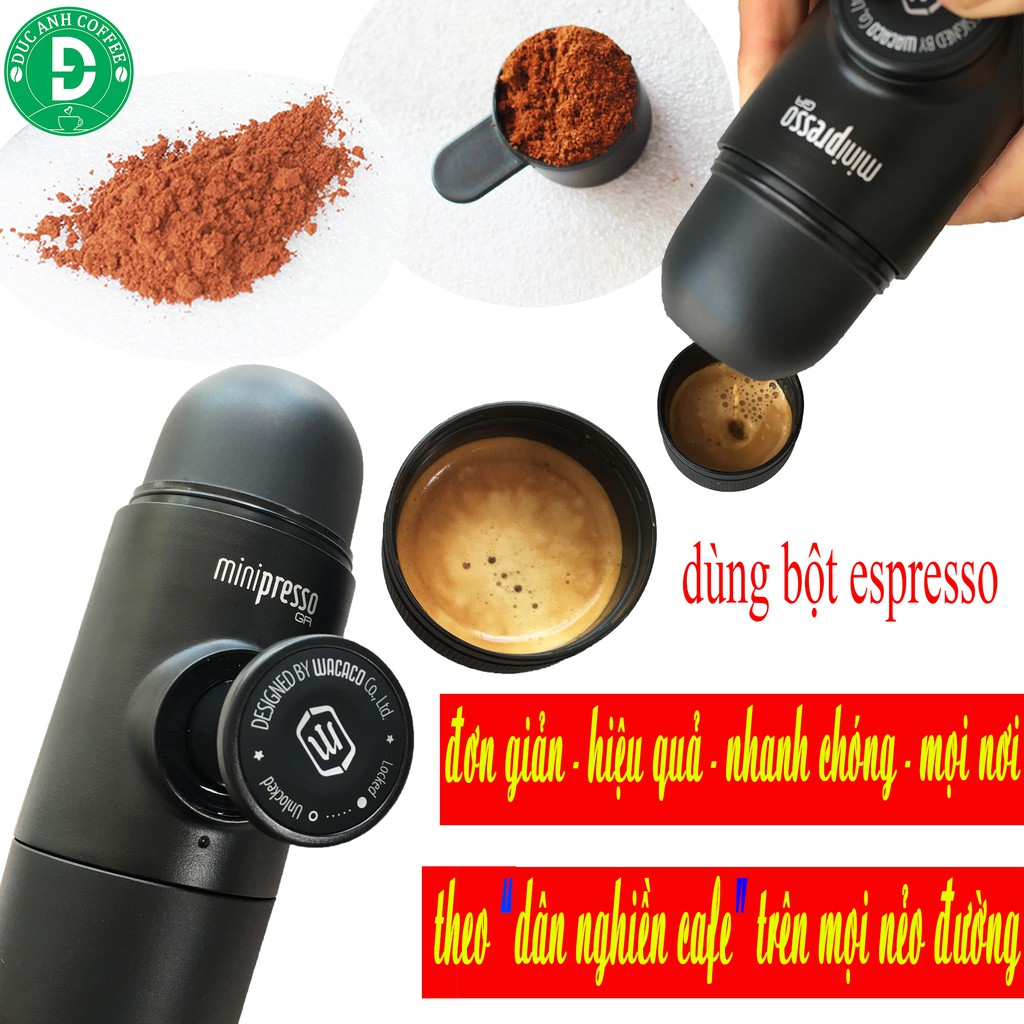 Dụng cụ cà phê mini chuẩn Espresso GN Wacaco - Minipresso - Máy pha chuẩn espresso - dễ sử dụng - độ bền cao