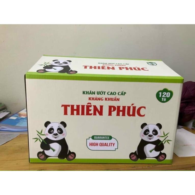 Khăn giấy ướt Thiên Phúc 120 tờ chính hãng,mềm mịn độ ẩm vừa đủ