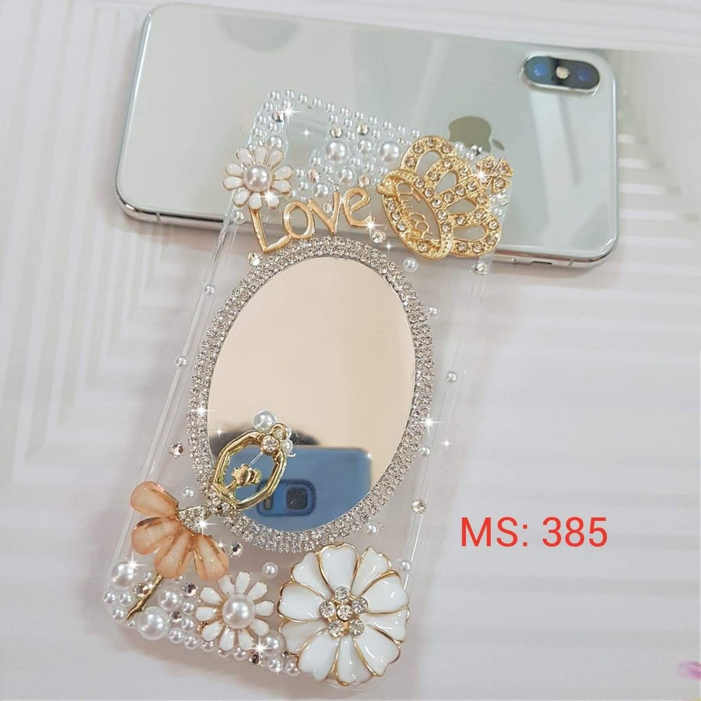 [IB DÒNG ĐT]ỐP lưng handmade đính đá họa tiết MS 385