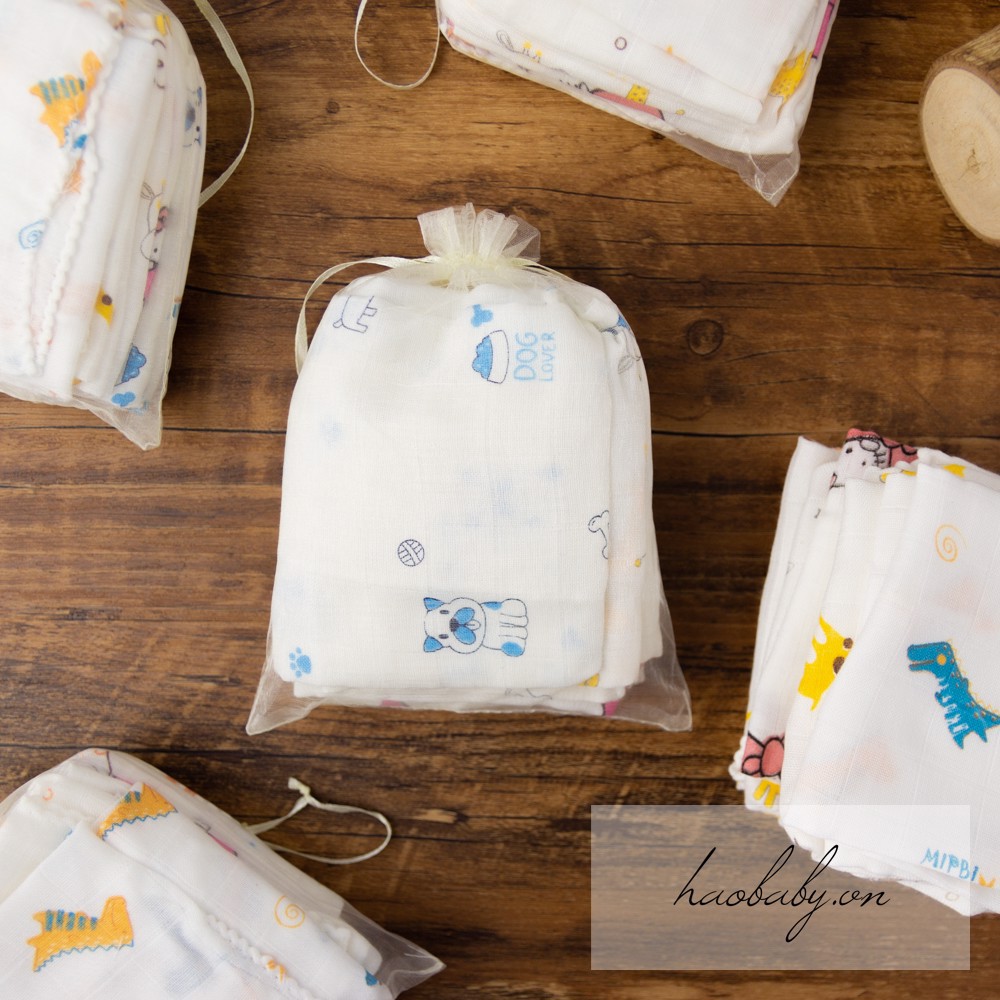 [Haobaby shop] Set 10 khăn xô cho bé, size 30 x 30