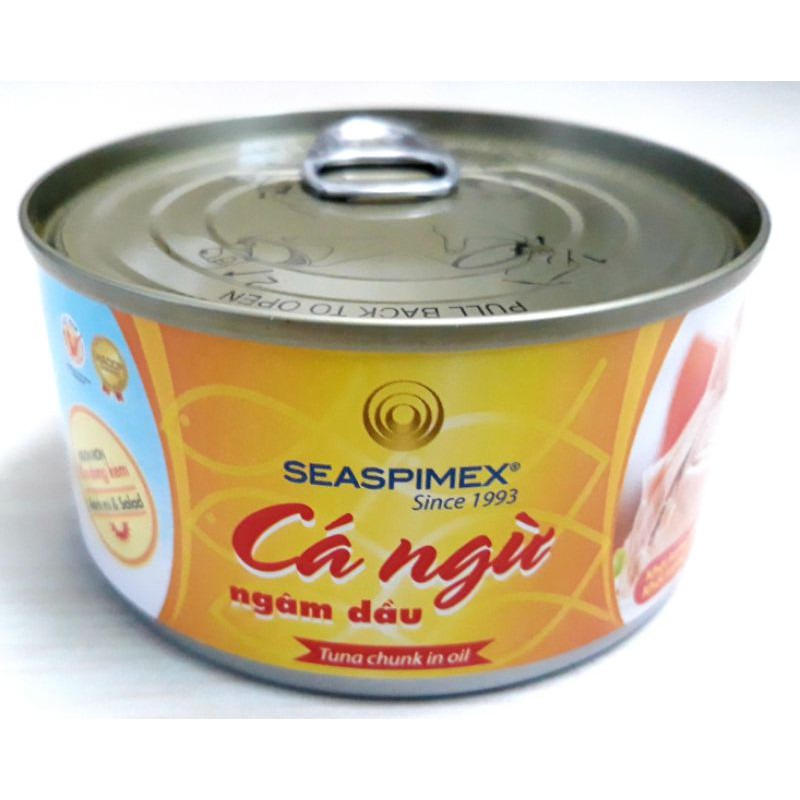 [185g] CÁ NGỪ NGÂM DẦU SEASPIMEX  [TUNA CHUCK IN OIL] [HSD 3 năm] [cá ngừ đóng hộp]