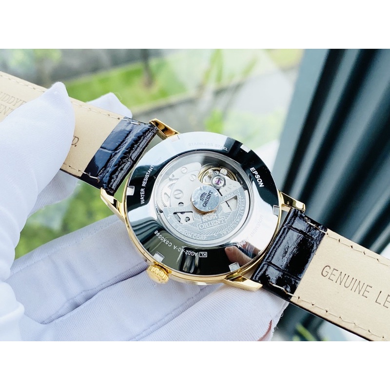 ĐỒNG HỒ NAM CHÍNH HÃNG Orient Automatic Esteem Gen 2 Gold  FAG02003W0 Vỏ Gold Dây Da Cao Cấp Đen | BigBuy360 - bigbuy360.vn