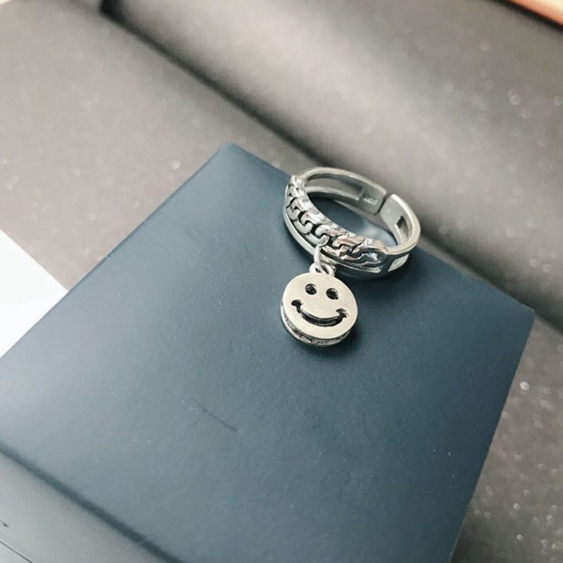 Nhẫn Hở Điều Chỉnh Được Họa Tiết Mặt Cười Thời Trang 23289