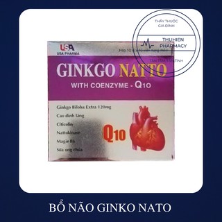 Hoạt huyết dưỡng não Ginko natto with coenzym Q10 (Ginkgo natto)-Bổ não, giảm mất ngủ, đau đầu, chóng mặt, trí nhớ kém.