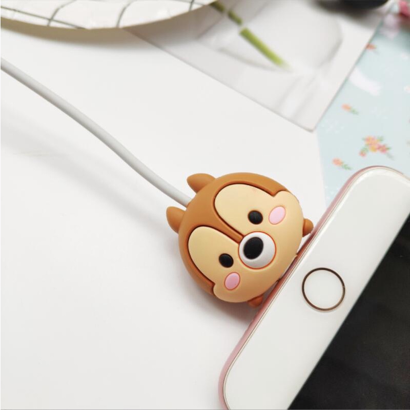 Đầu Bảo Vệ Cáp Sạc usb Hình Thú Đáng Yêu Cho iphone / samsung android