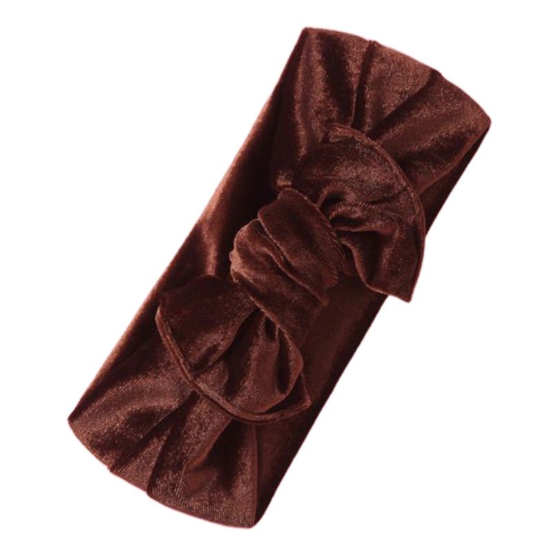 Băng Đô Nhung Bản Rộng Màu Sắc Tươi Sáng Co Giãn Thắt Nút Làm Phụ Kiện Chụp Ảnh Cho Bé Gái