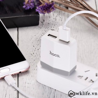 Cốc Sạc 2 Cổng USB 5V 2.4A Hoco C13B