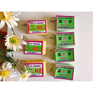 Flashcard N2 - Thẻ học tiếng Nhật N2 có ép plastic chống nước