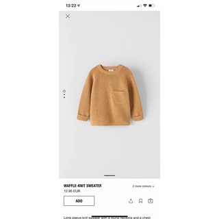 Áo len trơn Zara BT màu vàng