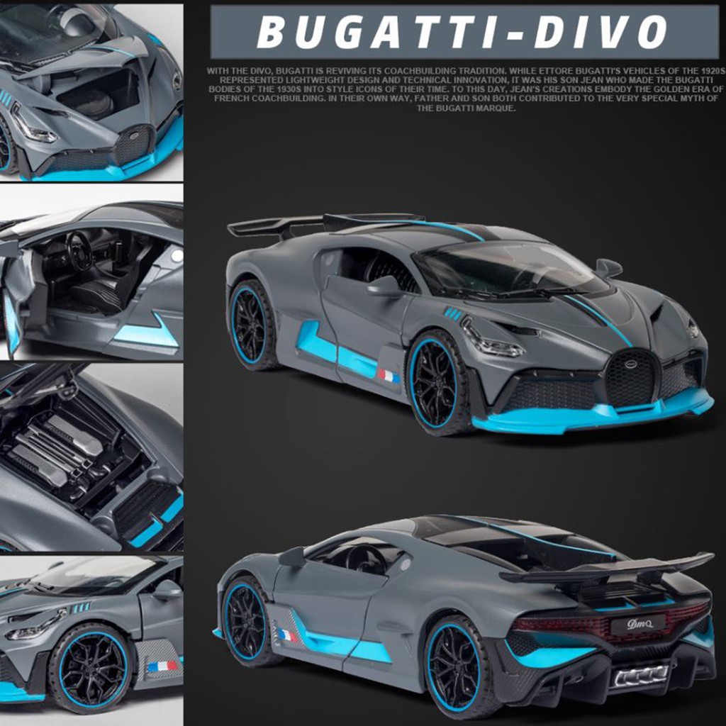 [Mã LIFEXANH03 giảm 10% đơn 500K] [Mã LIFE0503TOYS giảm 10% đơn 0Đ] Xe mô hình kim loại Bugatti Divo tỷ lệ 1:32