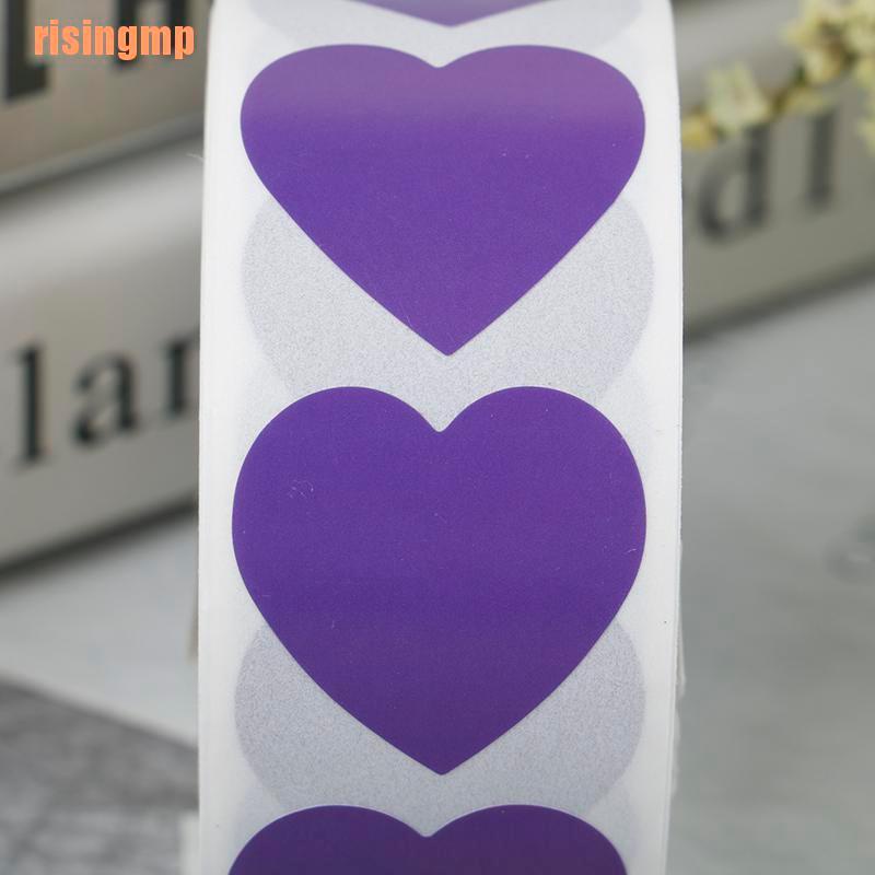 Cuộn 500 Miếng Dán Niêm Phong Hình Trái Tim Xinh Xắn