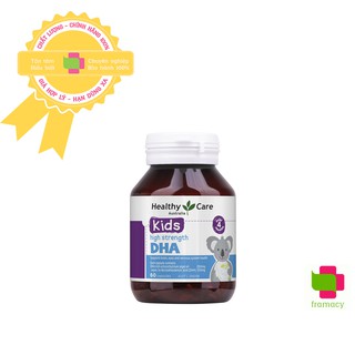 Viên uống bổ sung DHA Healthy Care Kid’s High DHA, Úc (60 viên) bổ sung omega-3 cho trí não bé từ 4 tháng tuối