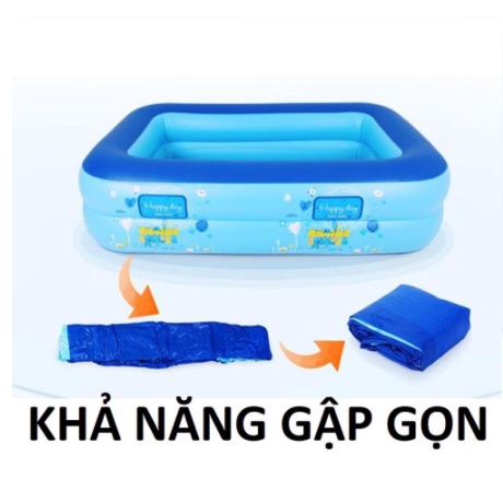 Bể bơi phao trẻ em 1m8 và 2m1 hồ bơi phao người lớn siêu to khổng lồ