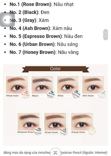 INN- Chì kẻ chân mày Auto Eyebrow Pencil