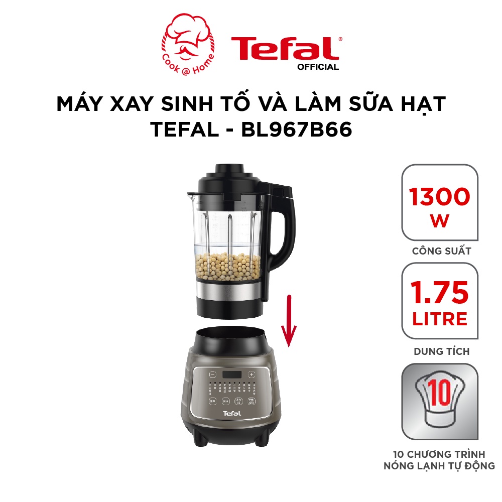 Máy xay sinh tố và làm sữa hạt Tefal BL967B66 - 1.75L, 1300W