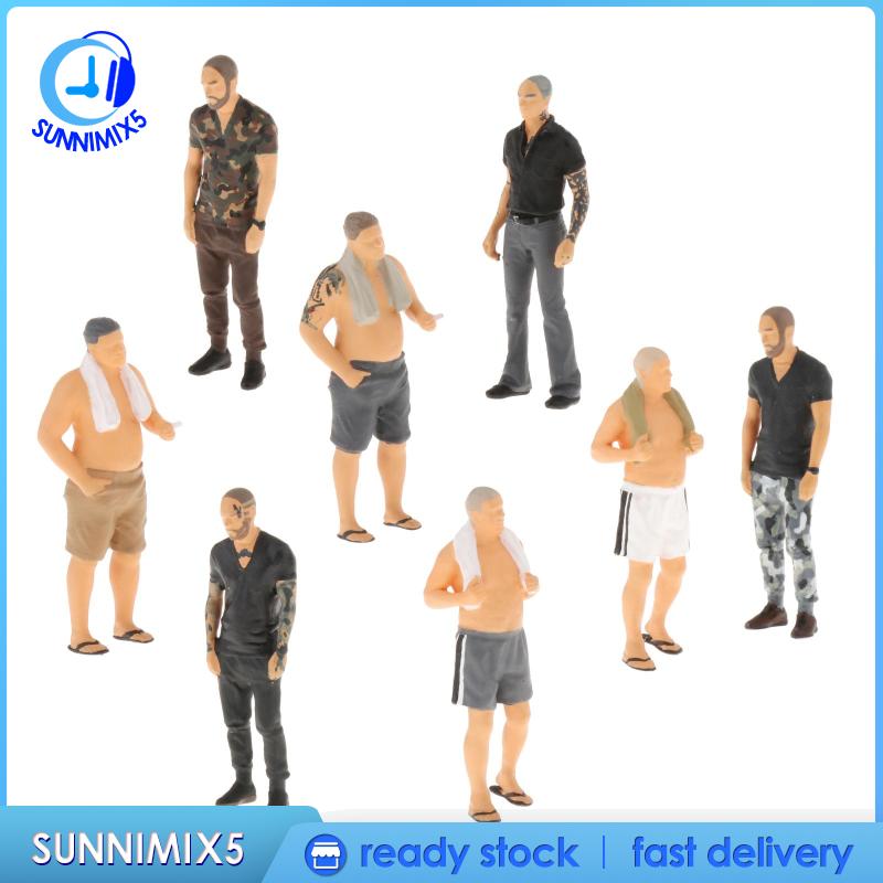 [Trend Technology]1:64th Men Figures Doll Diorama Miniature Prople Character Model for Micro Scene DIY Decor, Resin Action Figure Model Figure Statue