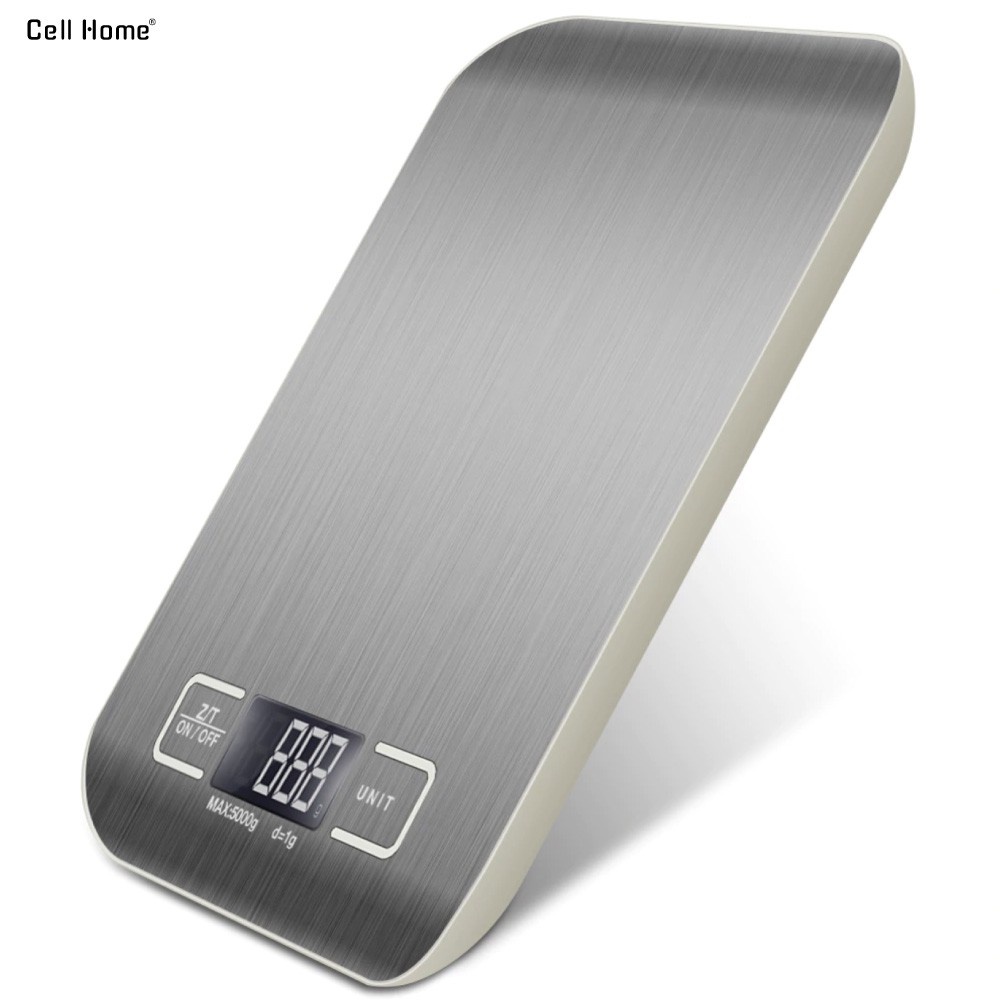 Cân điện tử nhà bếp tiểu ly  cân thực phẩm mặt inox màn hình LCD
