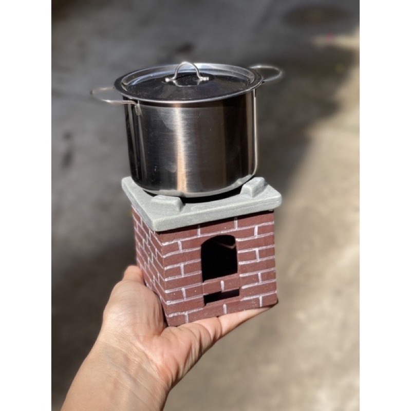Nồi inox kèm nắp size to cho nấu ăn mini