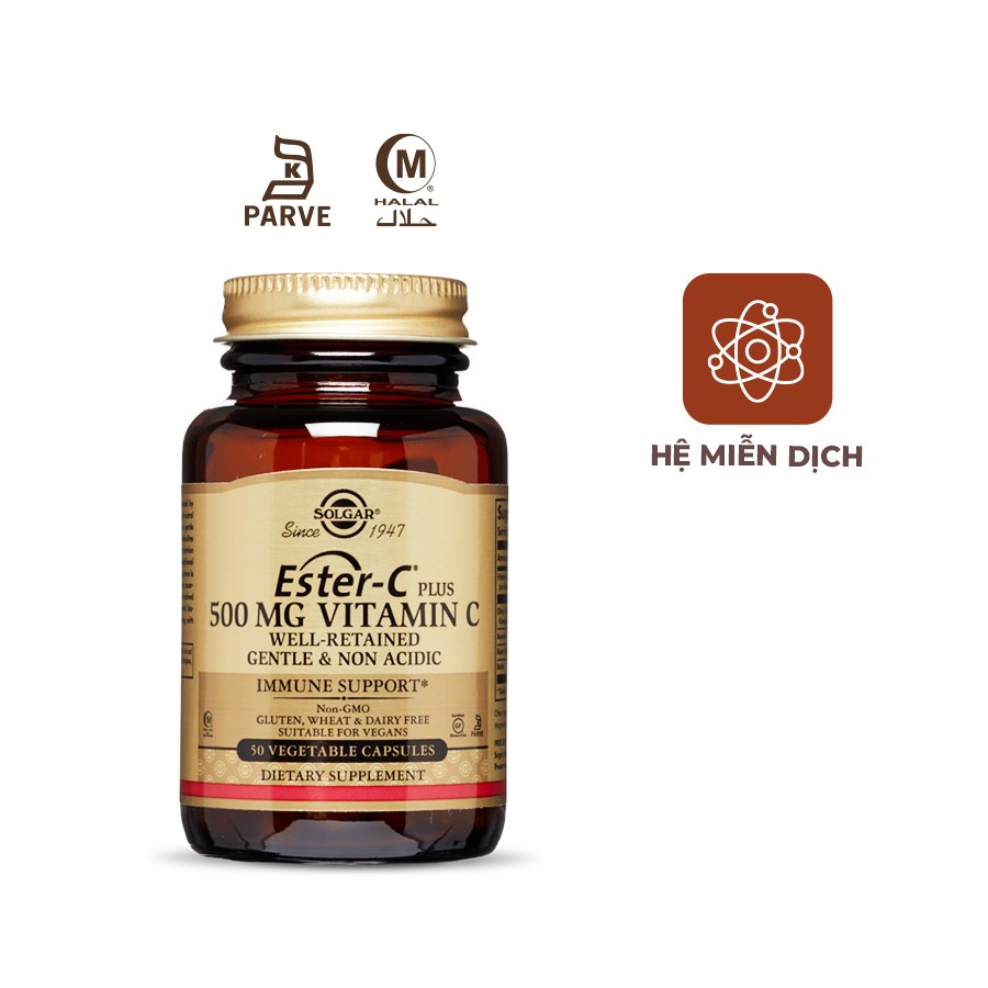 [NHẬP KHẨU USA CHÍNH HÃNG] Viên uống tăng cường sức khỏe Solgar Ester-C Plus 500 mg Vitamin C | Thế Giới Skin Care