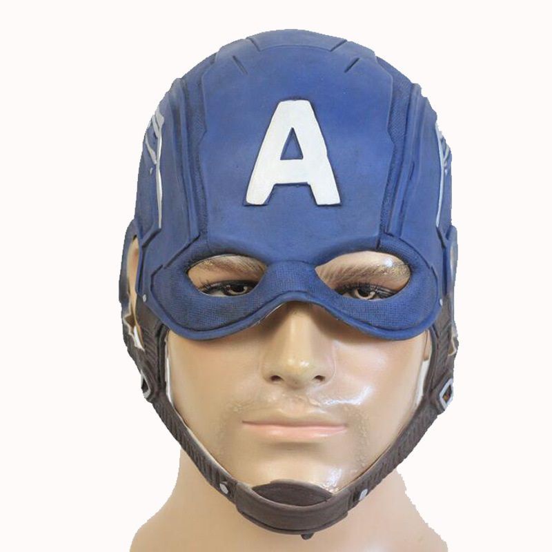 Newest Marvel Avengers Captain America Latex Hoods Simulation Film and Television leader Mask