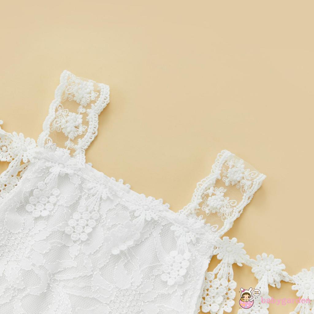 BABYGARDEN-0-24months Baby Girl Summer White Off The Shoulder Ruffled Romper Bodysuit Birthday Gift