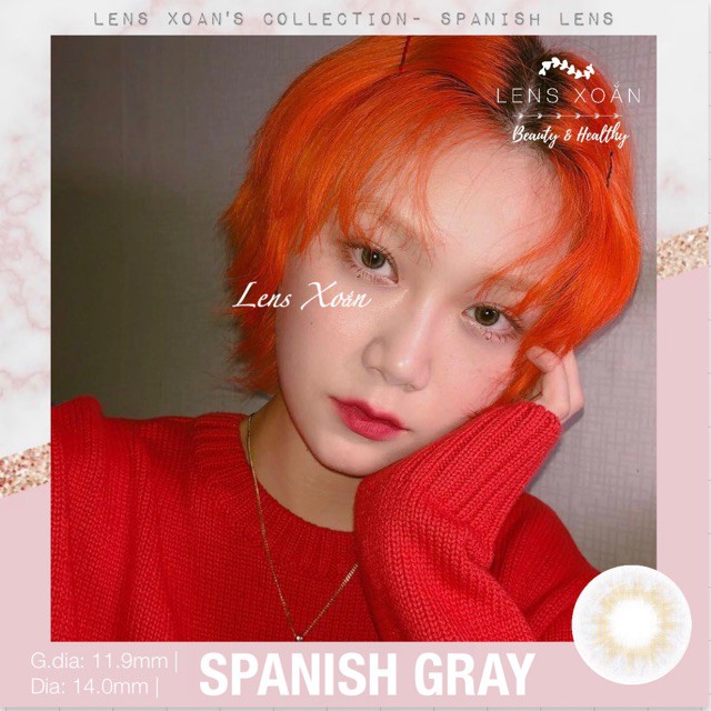 kính áp tròng cận ÁP TRÒNG SPANISH GRAY ( 6 THÁNG )