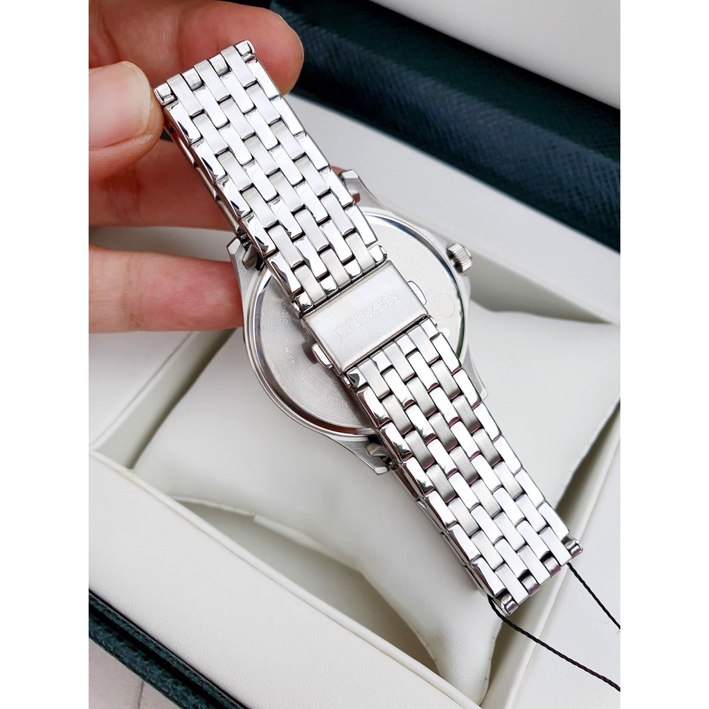 Đồng Hồ Citizen Nam Chính Hãng, Citizen BF2020 - 51E Dây Thép Full Lịch Mặt Đen.